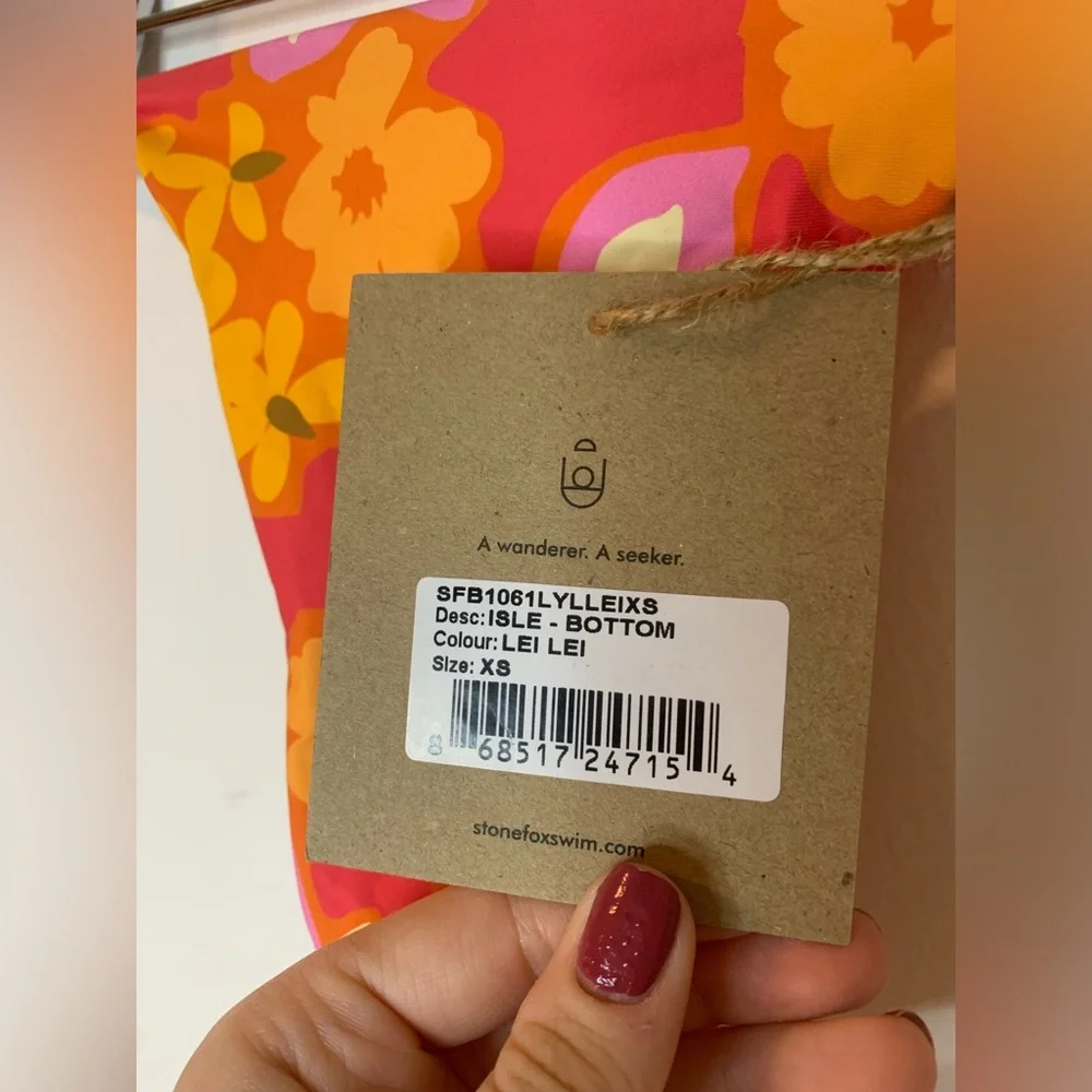 NWT Stone Fox Swim Isle Bikini Bottom in Lei Lei - Picture 3 of 4